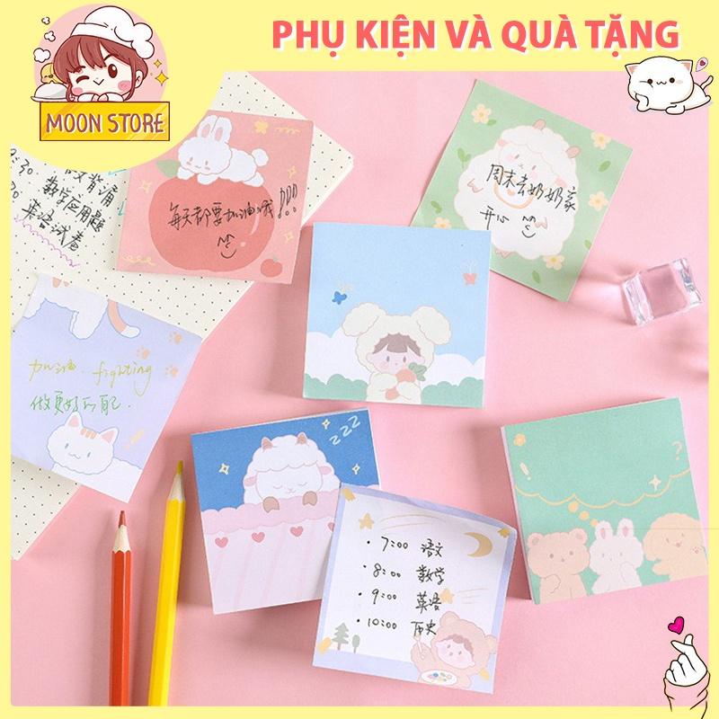 Giấy Note, Ghi chú 80 tờ hoạt hình cừu gấu thỏ 30 tờ - Nguồn sỉ