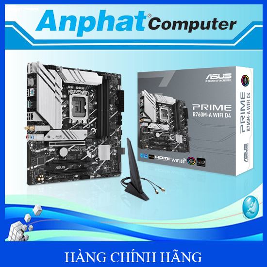 Bo mạch chủ Main ASUS PRIME B760M-A WIFI D4 Socket LGA 1700 - Hàng Chính Hãng