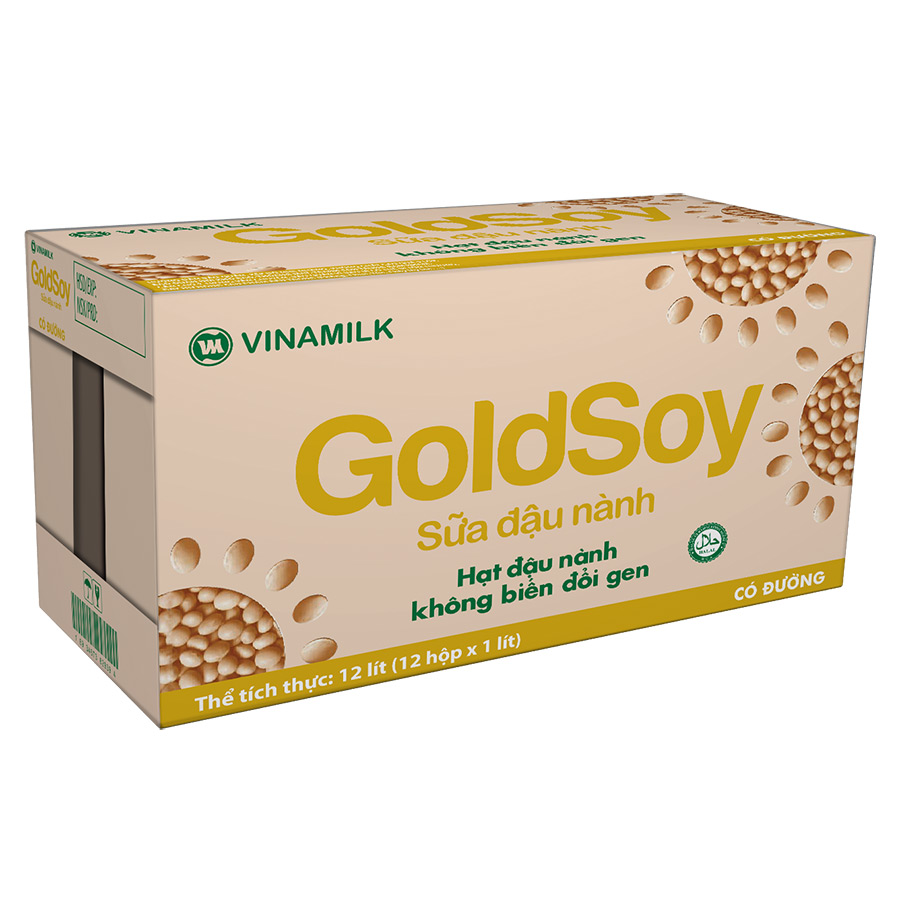 Thùng 12 Hộp Sữa Đậu Nành Goldsoy (1L)