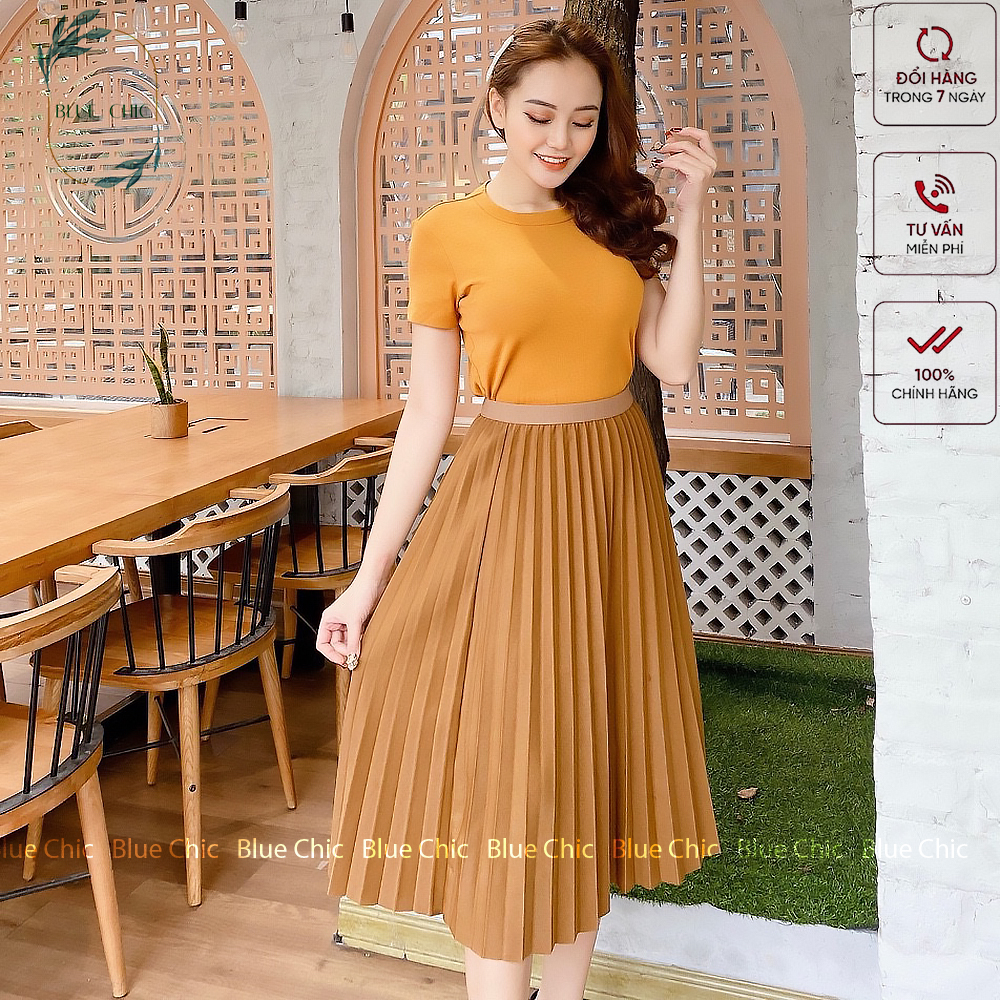 Áo phông nữ, áo thun nữ cổ tròn Blue Chic cộc tay ngắn dáng ôm body thun cotton trơn màu trắng đen xanh đỏ be hồng đỗ đỏ
