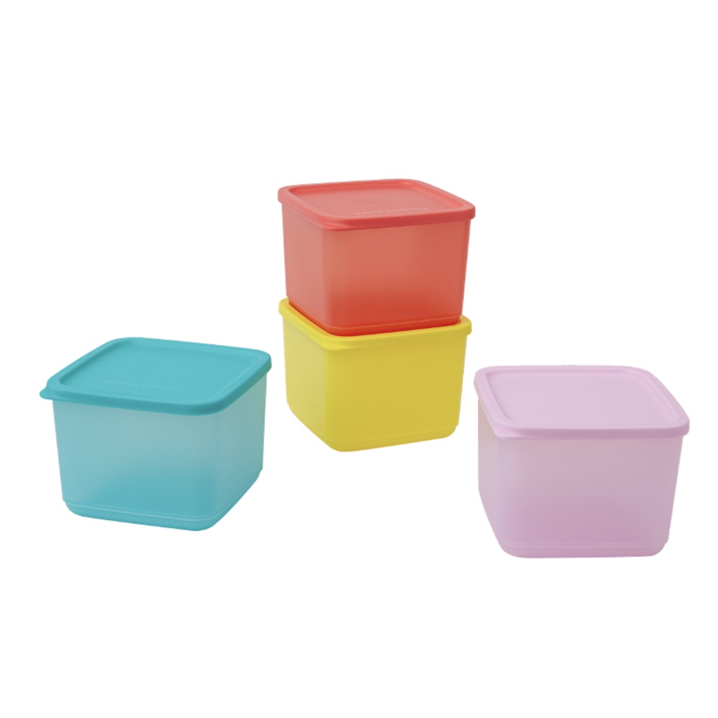 Bộ Hộp Bảo Quản Thực Phẩm Medium Square Round (4 Hộp) - TUPPERWARE CHÍNH HÃNG