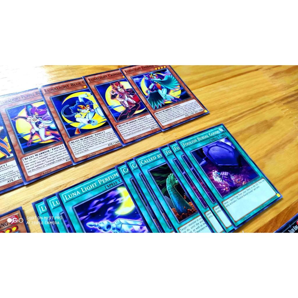 Bài Yugioh ️️ Thẻ bài Yugioh Lunalight Celina deck 54 lá