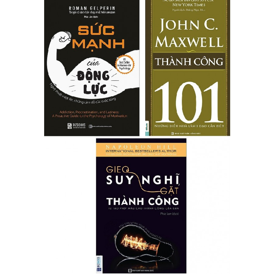 Sách kỹ năng combo 3 quyển: 1.Gieo Suy Nghĩ Gặt Thành Công - Tự Tạo Phép Màu Cho Thành Công Của Bạn+2.Sức Mạnh Của Động Lực - Nghệ Thuật Vượt Lên Những Cám Dỗ Của Cuộc Sống+3.Thành Công 101-  John C. Maxwell