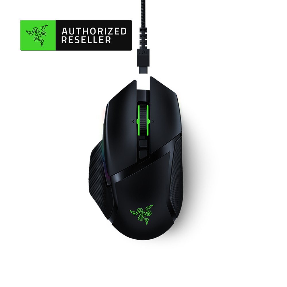 Razer Basilisk Ultimate Wireless Gaming Mouse with 11 Programmable Buttons &amp; Charging Dock Hàng nhập khẩu