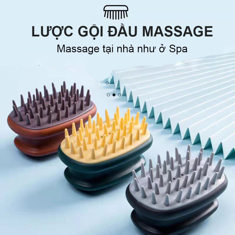 Lược Gội Đầu Massage Silicon - Massage da đầu - Giảm rụng tóc - Kích thích mọc tóc (Màu ngẫu nhiên)