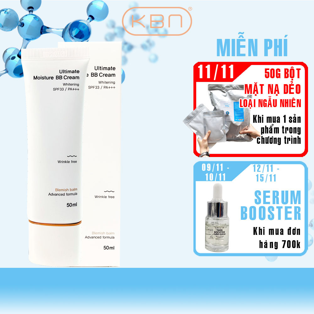 [KHUYẾN MÃI] Kem Chống Nắng Nâng Tông Kiềm Dầu Ultimate Moisture BB Cream SPF 33 PA +++ 50ml