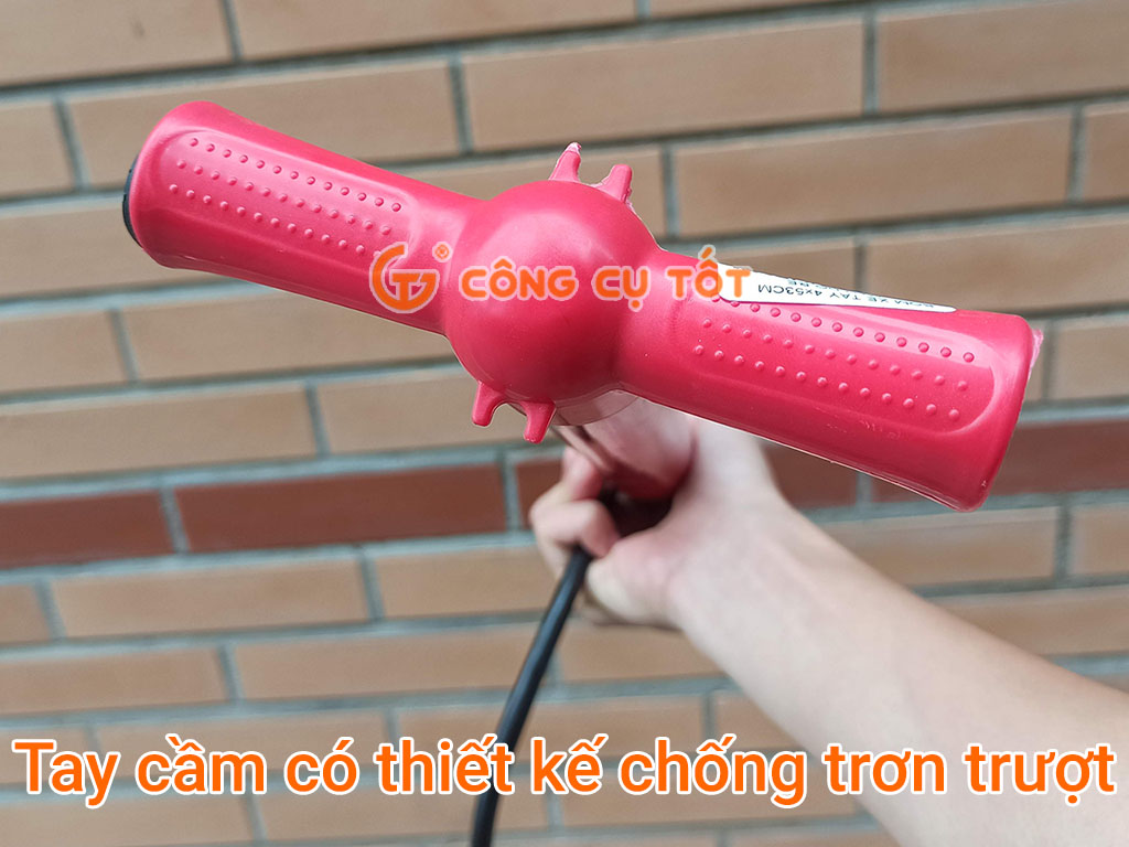 Bơm xe đạp xe máy bằng tay ống bơm Φ4x53cm màu đỏ