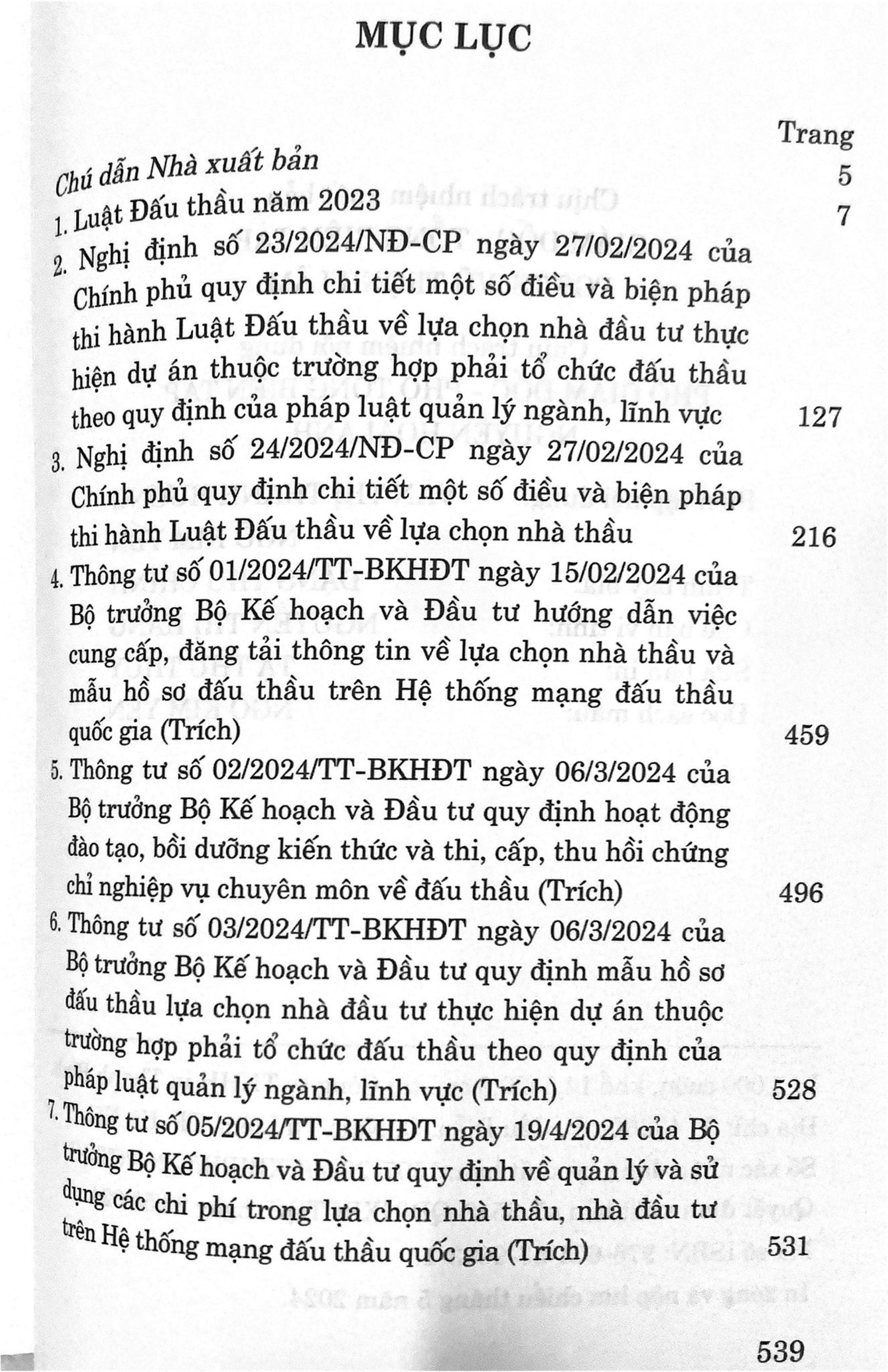 Luật đấu thầu năm 2023 và văn bản hướng dẫn thi hành