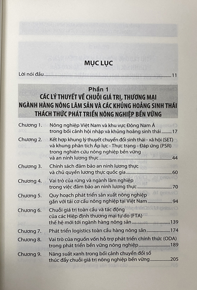Chuỗi giá trị và thương mại ngành hàng nông sản việt nam trong bối cảnh hội nhập quốc tế và khủng hoảng sinh thái