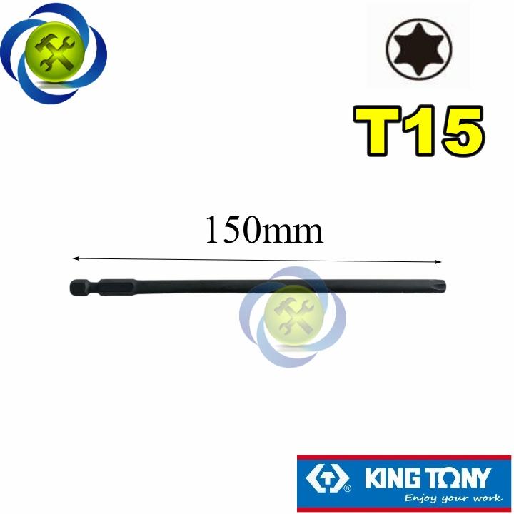 Mũi vặn vít sao T15 Kingtony 711515T dài 150mm loại không lỗ