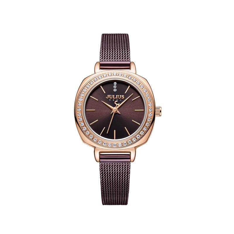 Đồng Hồ Nữ JA-1213C Julius Hàn Quốc Dây Thép