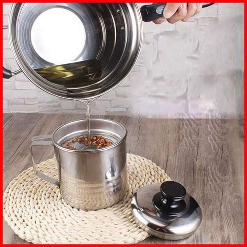 Lọc Dầu Ăn bằng ca lọc dầu INOX 304 không gỉ cao cấp