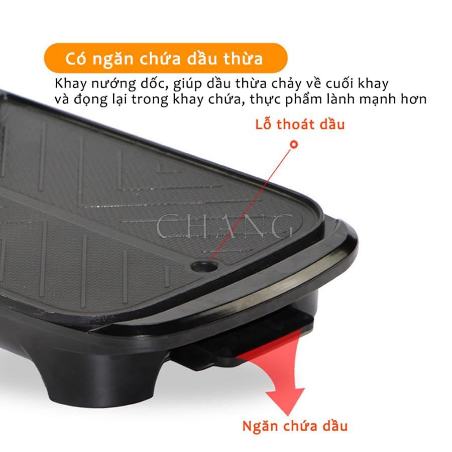 Nồi Lẩu Nướng Dài Đa Năng 2 in 1 - Bếp Nướng Điện Và Lẩu Công Suất Lớn 3000W Đa Năng Tiện Lợi