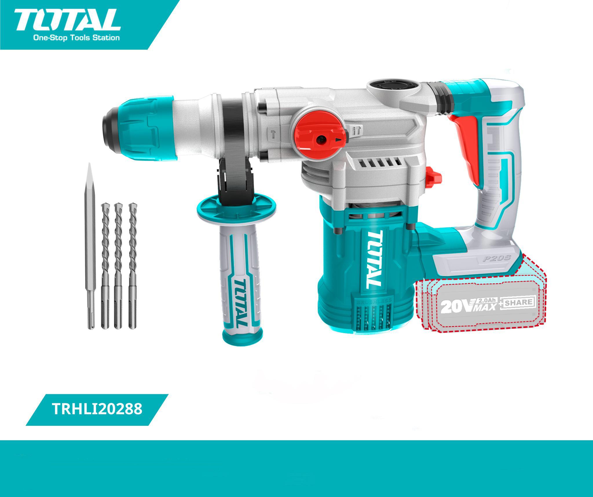 THÂN MÁY KHOAN ĐỤC DÙNG PIN 20V TOTAL TRHLI20288 - HÀNG CHÍNH HÃNG