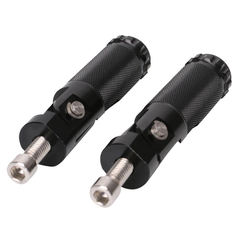 2Pcs Black Aluminum Motorcycle Motocross Foot Pegs Footrest Footpegs