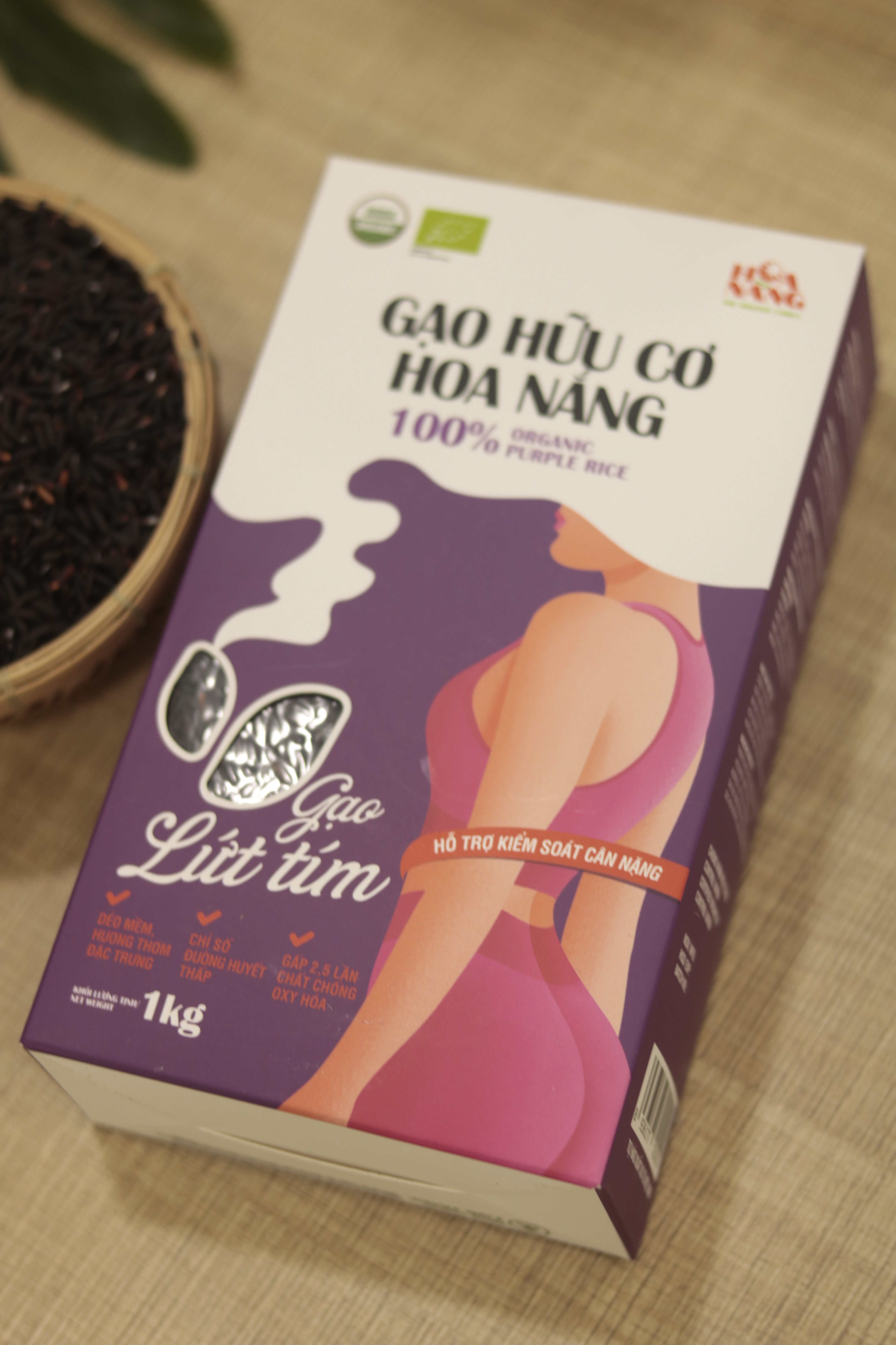 GẠO LỨT TÍM HỮU CƠ HOA NẮNG - Gạo lứt ăn kiêng, giảm cân