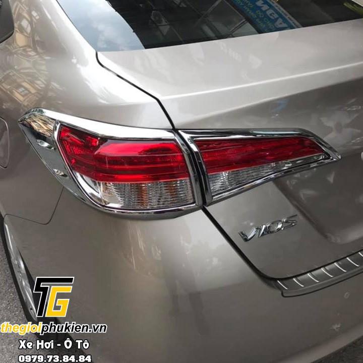 Bộ ốp trang trí, bảo vệ đèn xe Toyota Vios 2019-2020 mạ Crom