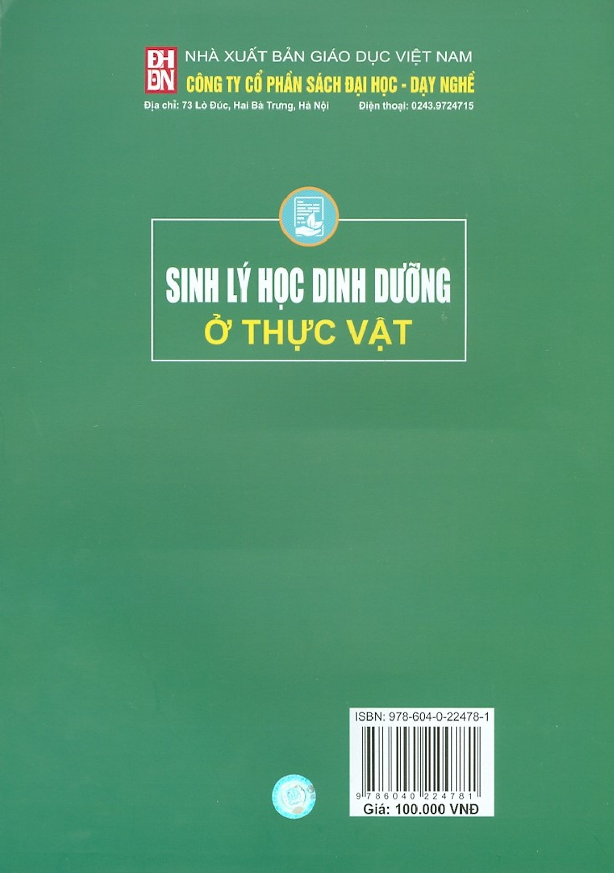 Sinh Lý Học Dinh Dưỡng Ở Thực Vật