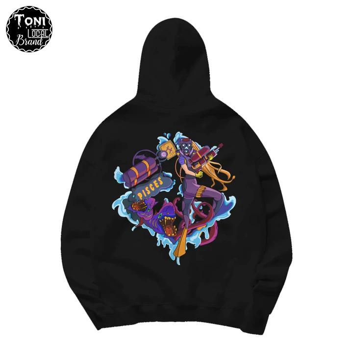 Áo Hoodie Local Brand Unisex SONG NGƯ Nỉ Bông Form Rộng Full Box