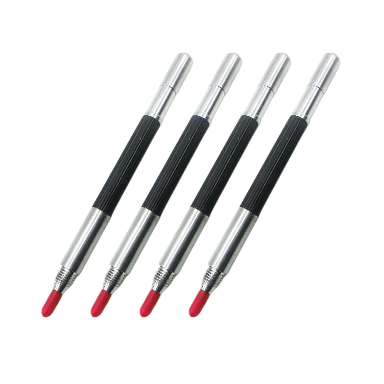 4 Pieces Portable Hardness Engraving Pen Double Head Glass Marker Multifunctional Tungsten Carbide Tip Scriber Pens for Wood Metal Glass