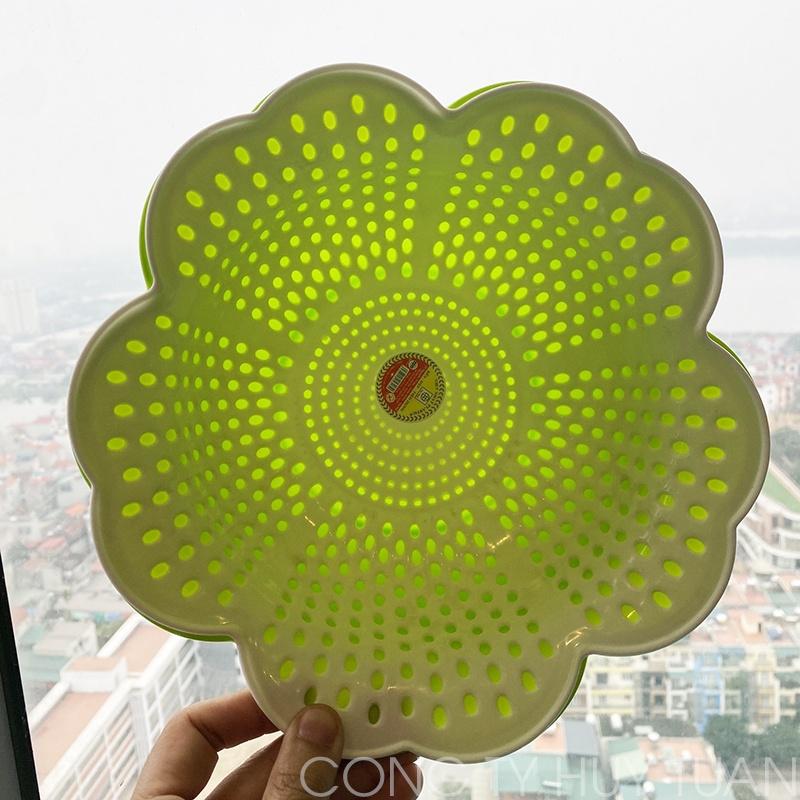 Rổ nhựa kèm chậu 2 trong 1 hình hoa mai Việt Nhật 3395