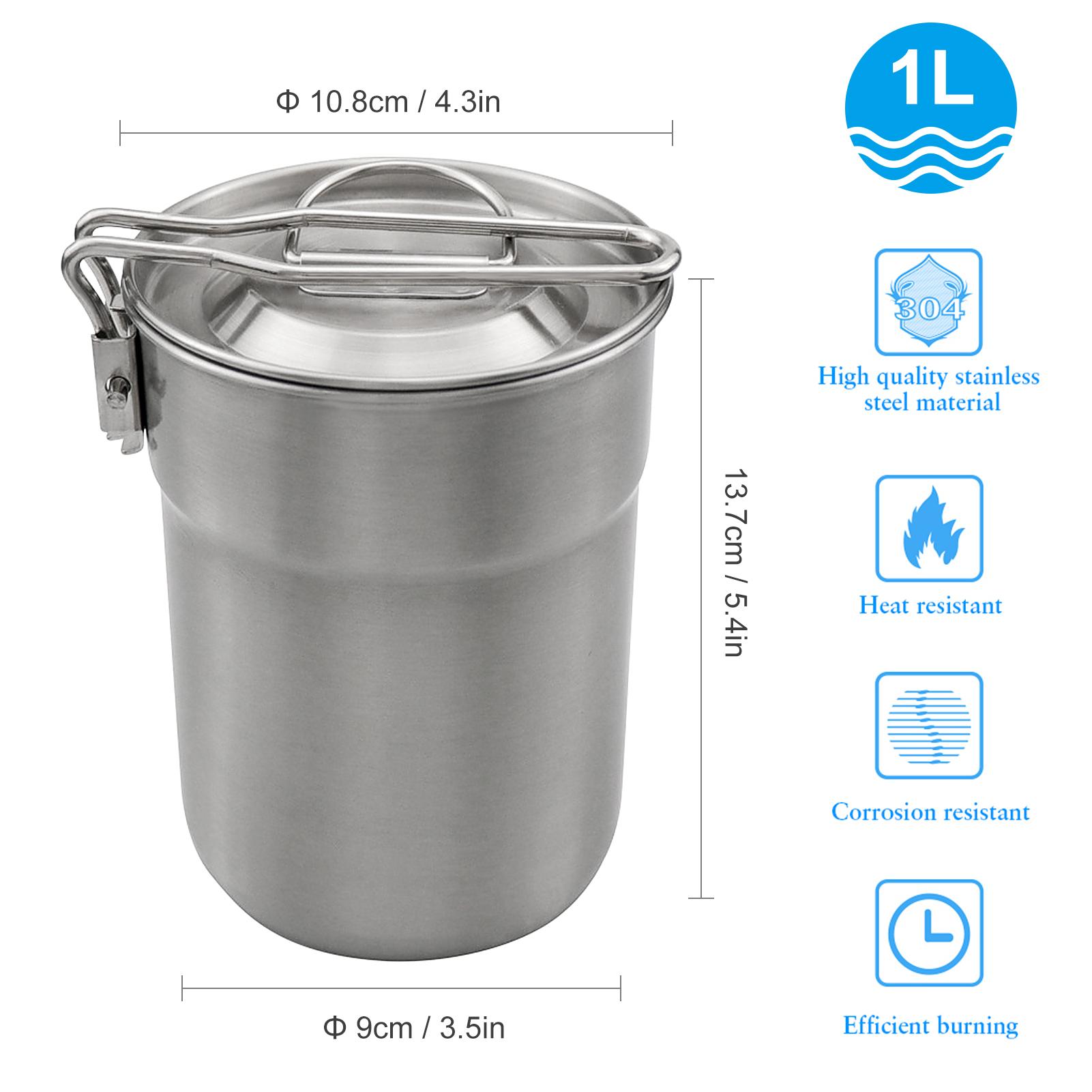Cốc Giữ Nhiệt Thép Không Gỉ Có Tay Cầm Dung Tích 1L