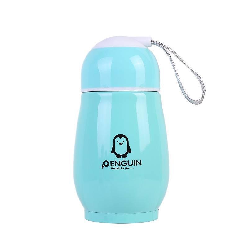 Bình Đựng Nước Giữ Nhiệt Bằng Thép Không Gỉ Hình Chim Cánh Cụt Dễ Thương