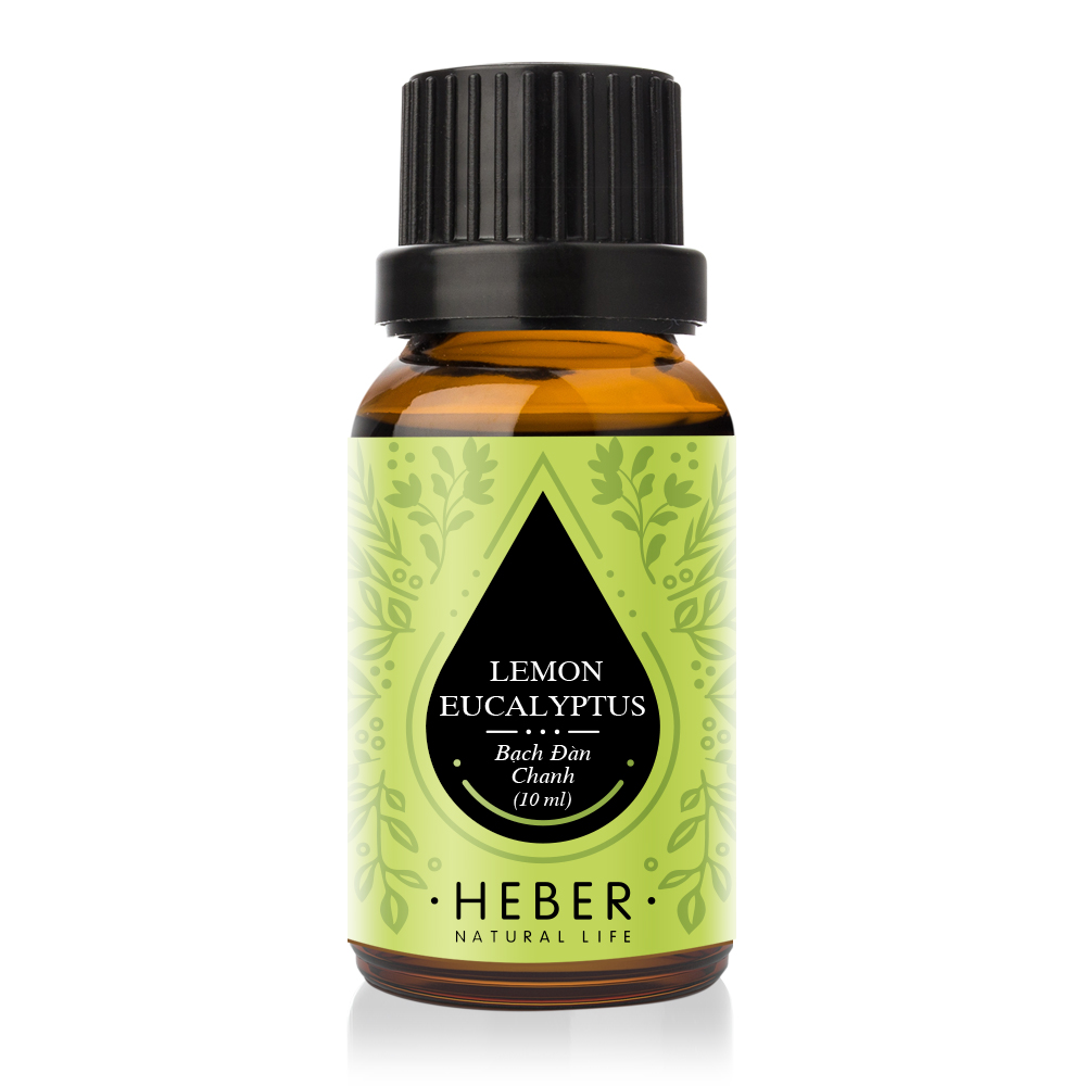 Tinh Dầu Bạch Đàn Chanh Lemon Eucalyptus Essential Oil Heber | 100% Thiên Nhiên Nguyên Chất Cao Cấp | Nhập Khẩu Từ Ấn Độ | Kiểm Nghiệm Quatest 3 | Xông Thơm Phòng | Hương Dịu Nhẹ