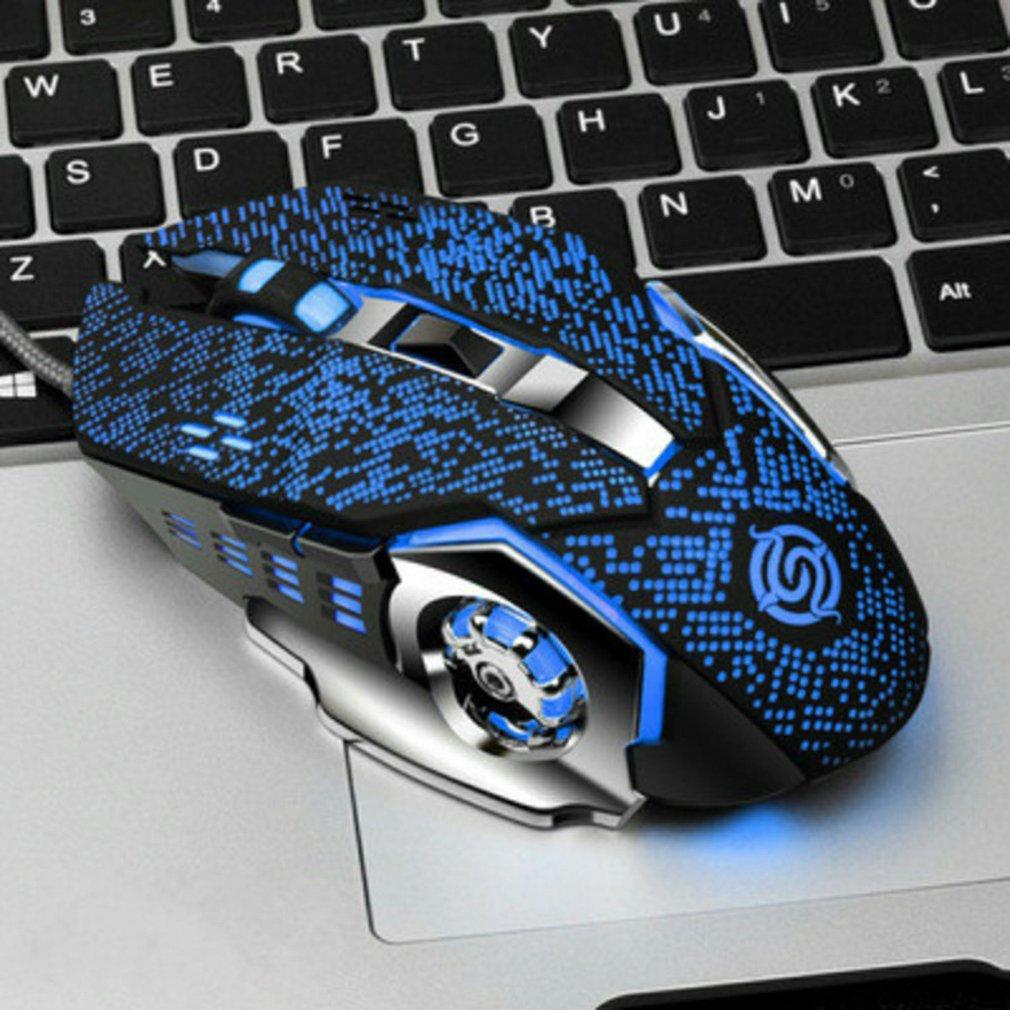 Pro Game Thủ Chơi Game 6D 3200DPI Có Thể Điều Chỉnh Quang Có Dây LED Chuột Máy Tính USB Cáp Silent Chuột Cho Laptop