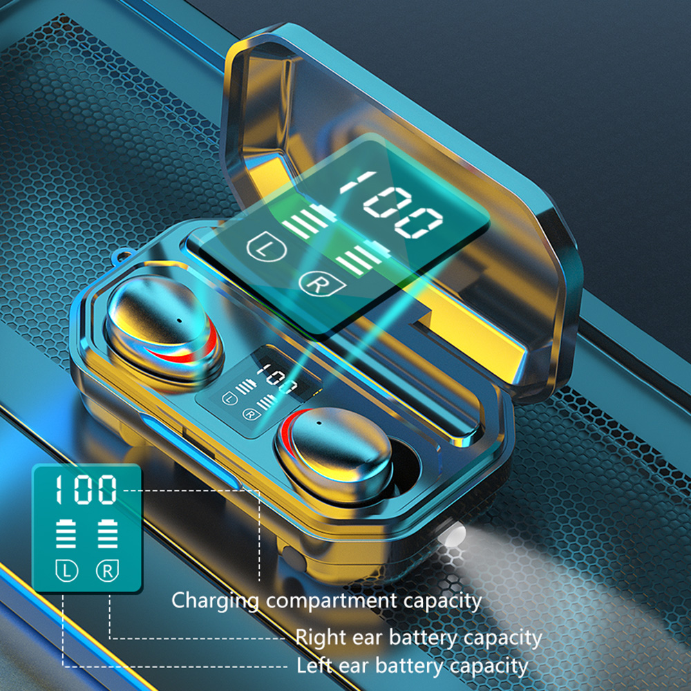 Tai Nghe Không Dây M15 TWS BT5.0 IPX7 Chống Thấm Nước Hộp Sạc 2000mah