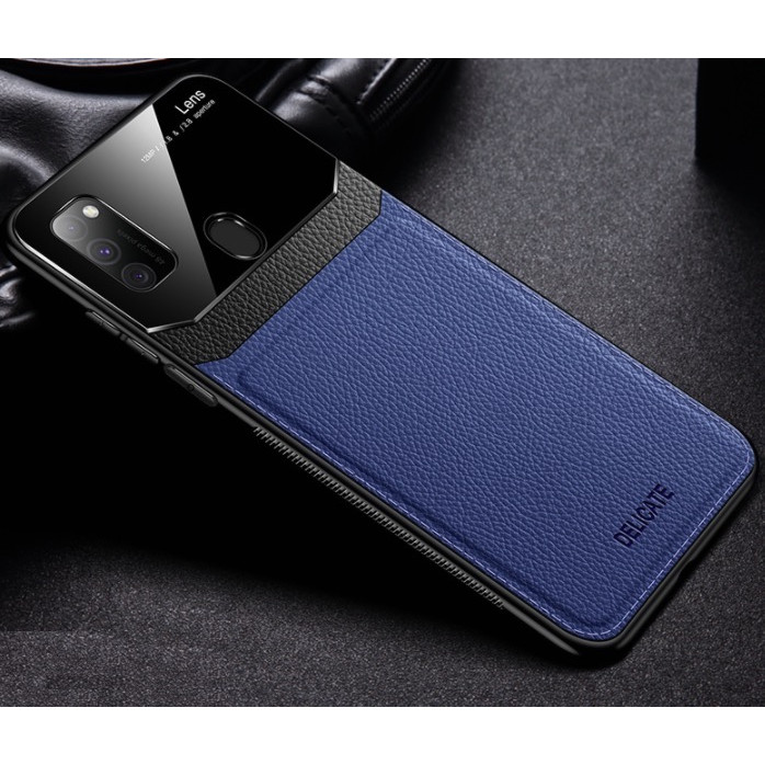 Ốp lưng da kính cao cấp hiệu Delicate dành cho SamSung Galaxy M21 - Hàng nhập khẩu