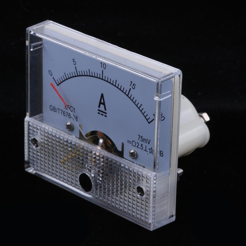 2pcs Analog Current Panel Ammeter DC 0-20A &amp; 0-30V Circuit Testing Tools
