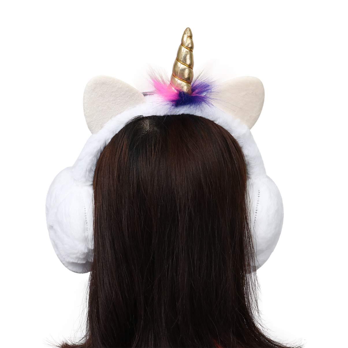 Girl bảo vệ tai cô gái kỳ lân sang trọng bảo vệ tai mũme dễ thương hoạt hình ấm tai cho các cô gái phụ nữ