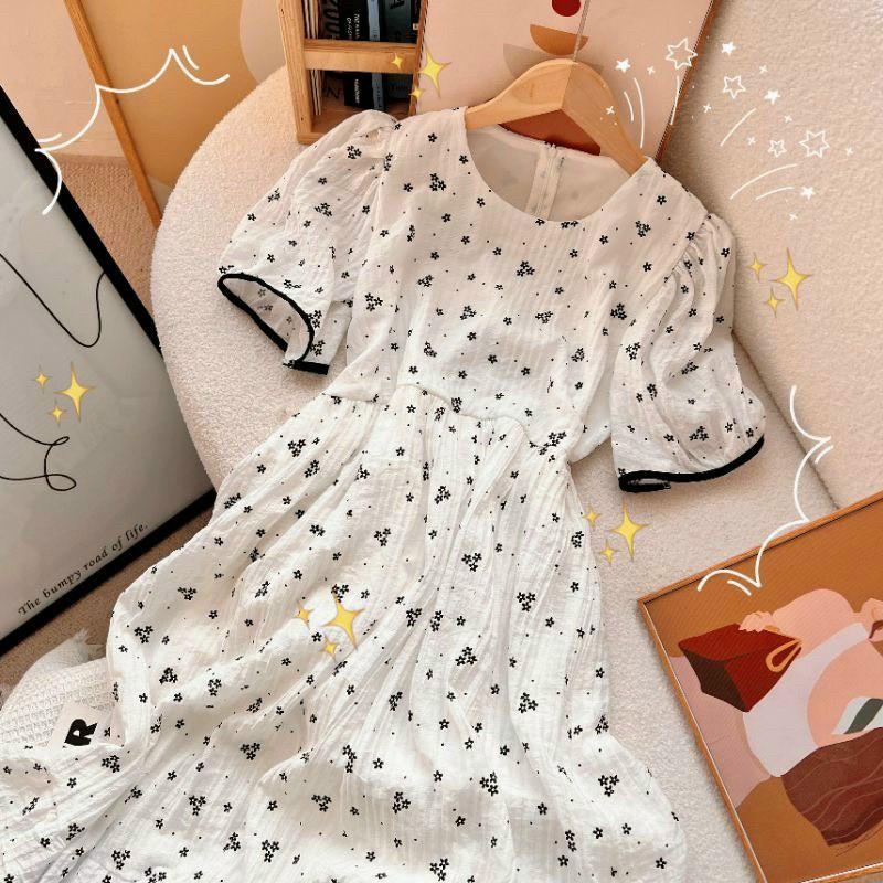 Váy bầu thời trang thiết kế chất lụa hàn châu freesize từ 45 đến 70kg-đầm bầu xinh