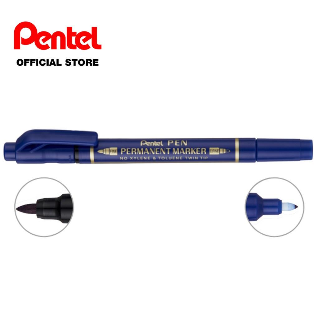 Bút Dạ Dầu Pentel 2 Đầu N75W Nét Nhỏ| Viết Được Trên Mọi Bề Mặt Chất Liệu.