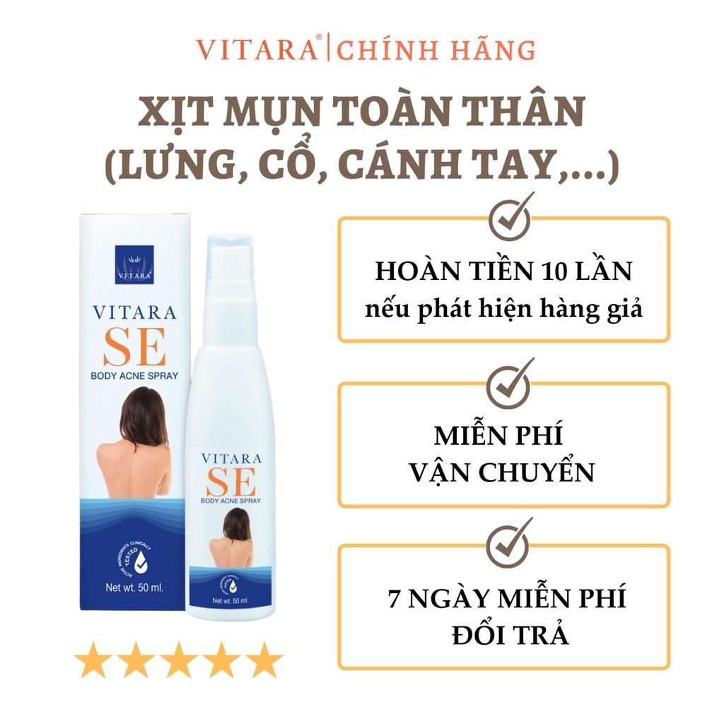 Xịt mụn toàn thân Vitara SE BODY ACNE SPRAY giảm thâm mụn, sẹo mụn 50ml