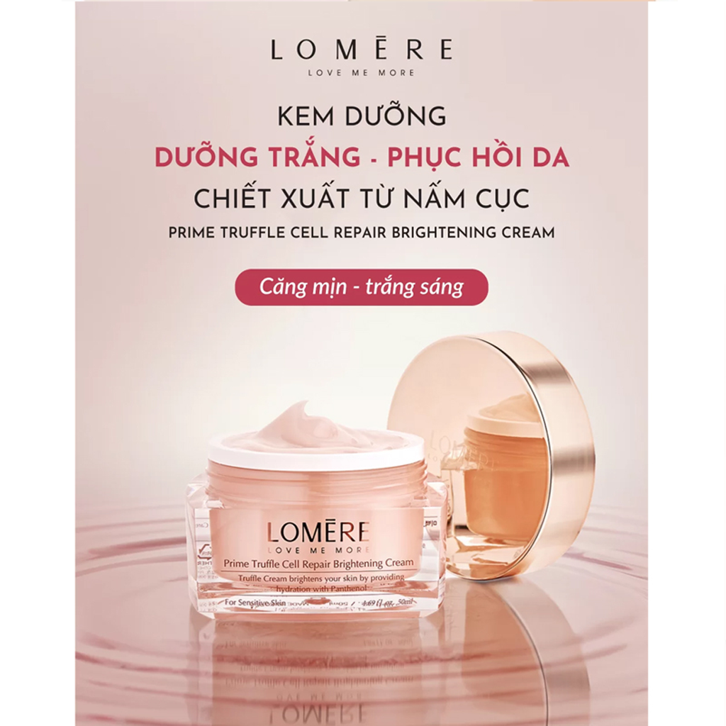 Kem dưỡng dưỡng trắng, phục hồi da Lomere Prime Truffle Cell Repair Brightening Cream 50g