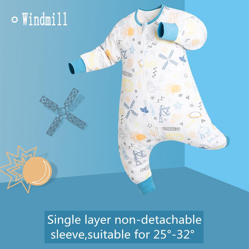 2021 Thu Đông In Mới Hàng Dành Cho Trẻ Sơ Sinh Tay Dài Túi Ngủ Cho Trẻ Em Cotton Áo Liền Quần Suông Dễ Thương Bộ Đồ Ngủ Bé Gái quần Áo