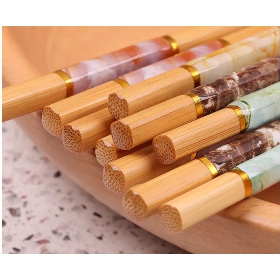 Đũa tre họa tiết Cẩm thạch