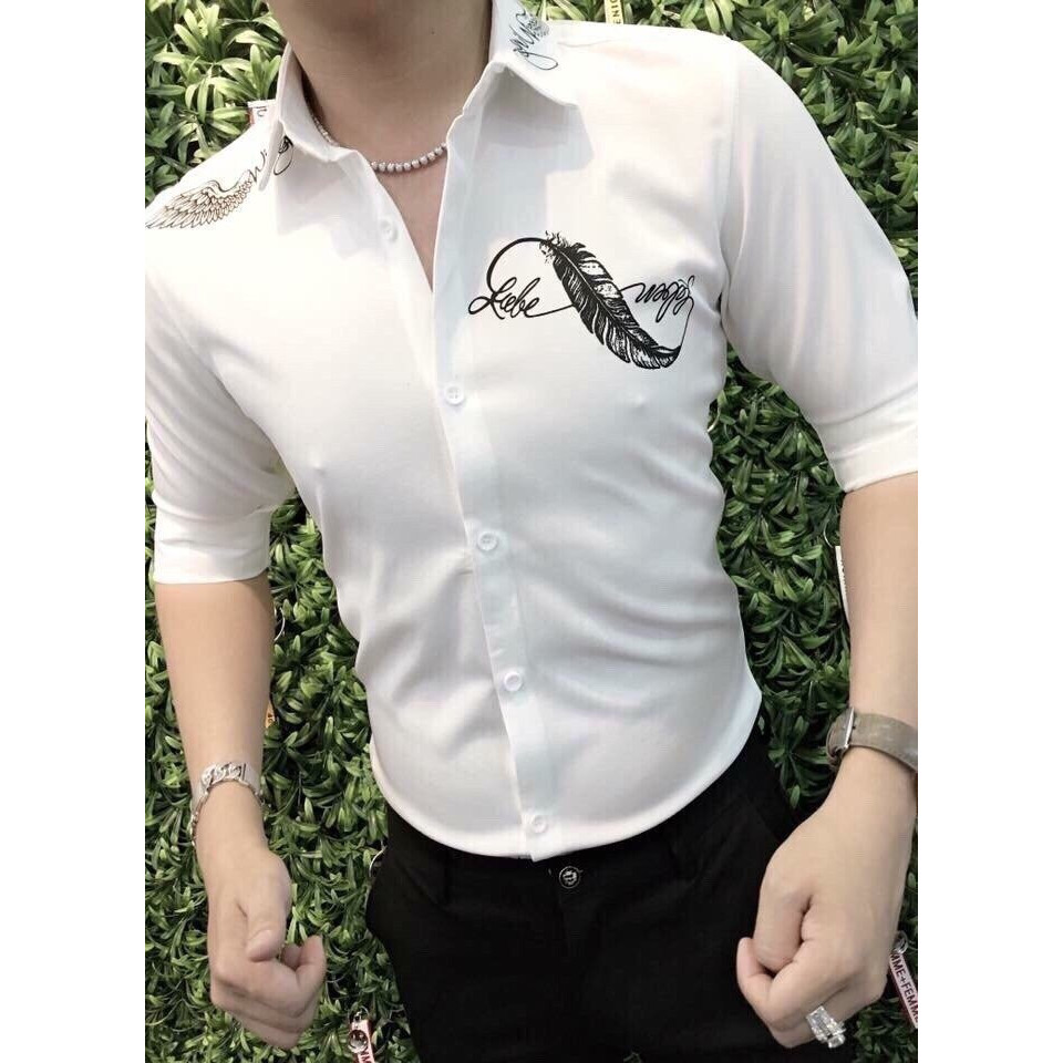 ÁO SƠ MI NAM KHÔNG NHĂN HỌA TIẾT LẠ
