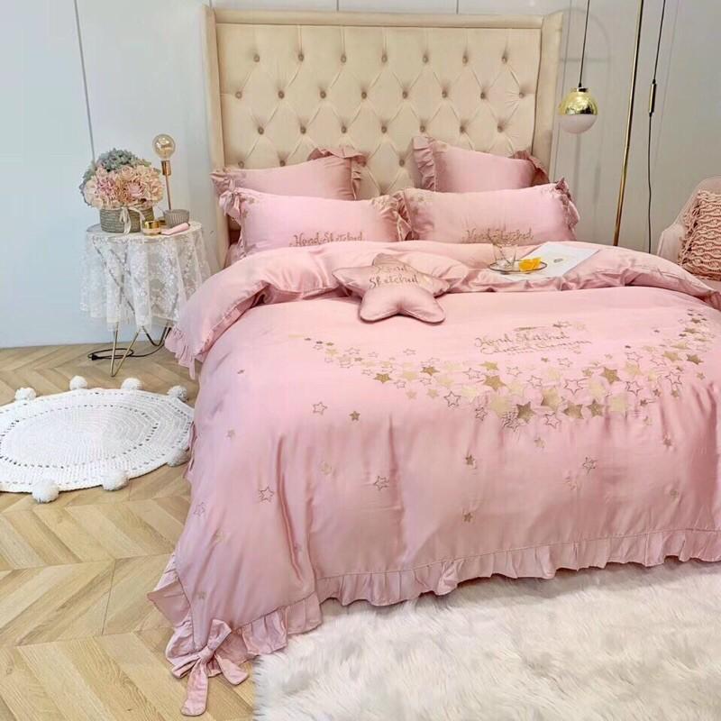 Bộ lụa thêu hoạ tiết ngôi sao 7 món