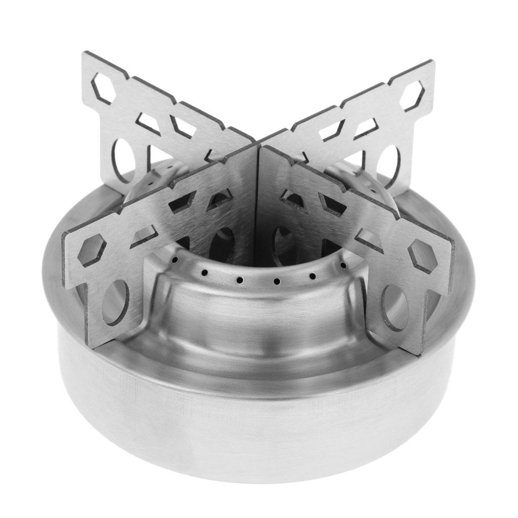 Phép Lạ Lắc Inox Cắm Trại Đi Bộ Đường Dài Nấu Ăn Tinh Thần Bếp Cồn Với Giá Đỡ