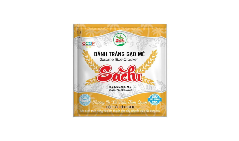 Bánh tráng gạo mè nướng -  Thùng 5 gói