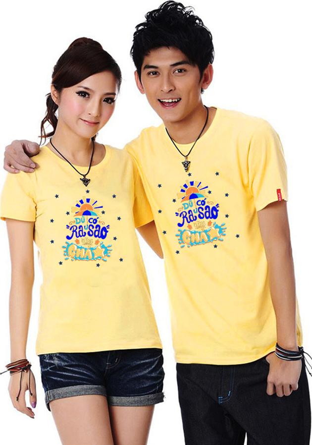 Bộ Áo Thun Đôi Dù Có Ra Sao Cũng Chả Sao - Màu Vàng - XXL - S