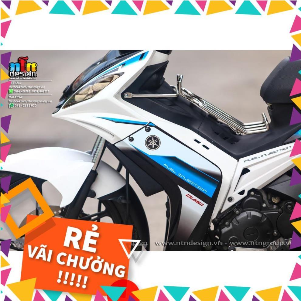 Tem Rời Exciter 2009 Mẫu Spark Trắng Xanh Đen