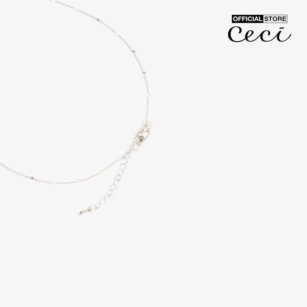 CECI - Dây chuyền nữ dạng chuỗi xích nhỏ phối mặt trái tim CC4-01000267-12