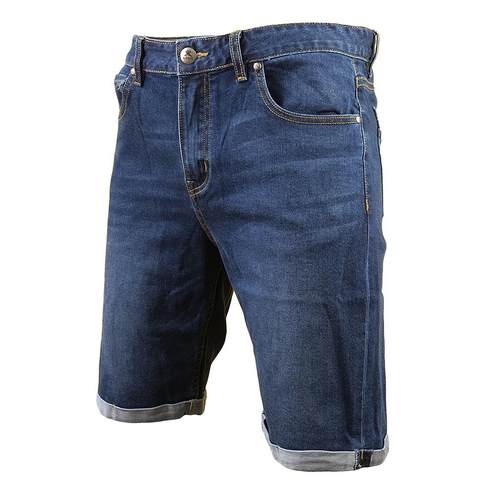 Quần Short Jean Nam Wash Bạc Trơn Thời Trang 24h Phom Trẻ Trung