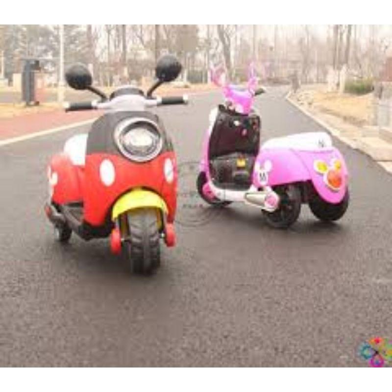 Xe máy điện cho bé PT600, xe chuột Mickey