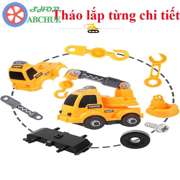 Đồ chơi cho bé ô tô lắp ráp tặng dụng cụ tháo lắp