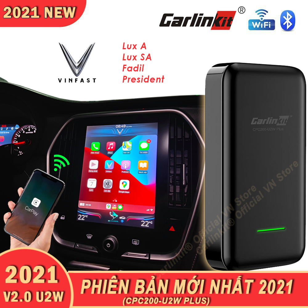 Hình ảnh Carlinkit 2.0 U2W Plus 2021 - Apple Carplay không dây cho xe VinFast màn hình nguyên bản